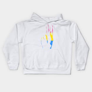 pans pride peace sign Kids Hoodie